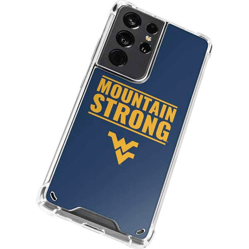 West Virginia University Yellow Galaxy S21 Ultra 5G Clear Case